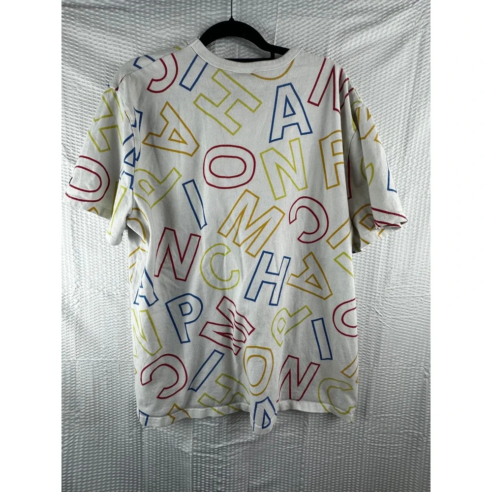 Vintage Champion All Over Block Logo Men's‎ T-Shirt Size XL Red Yellow Blue - Picture 4 of 5